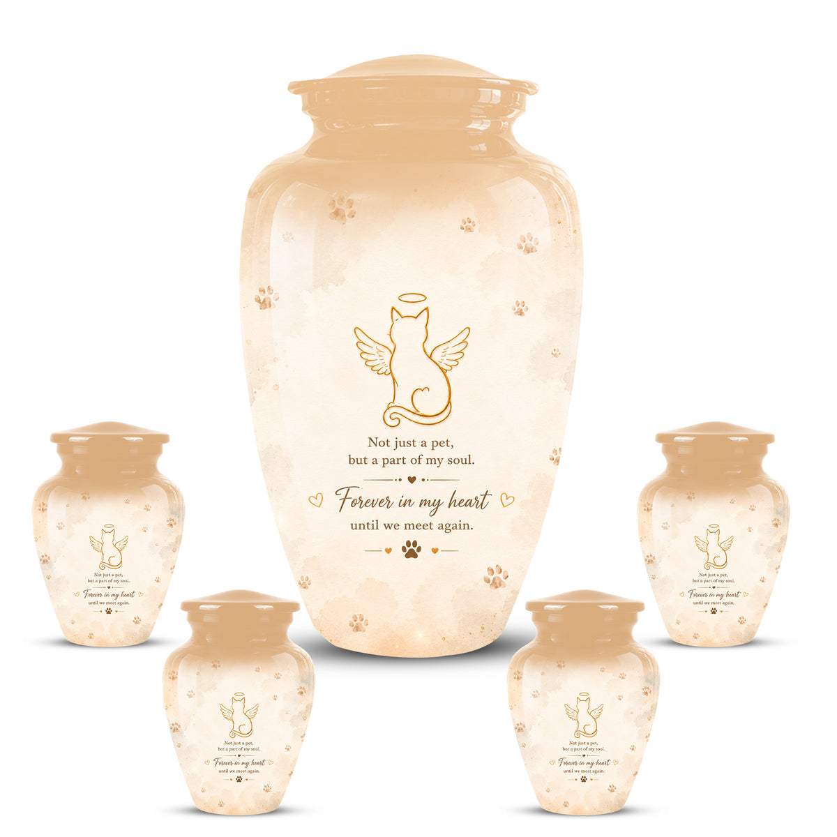 Personalized Cat Cremation Aluminum Urn – Artistic Pet Ashes Memorial