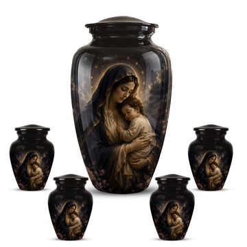 10 inch Large Urn with 4 Keepsake 3 inch