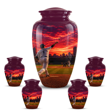 10 inch Large Urn with 4 Keepsake 3 inch