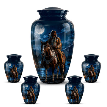 10 inch Large Urn with 4 Keepsake 3 inch