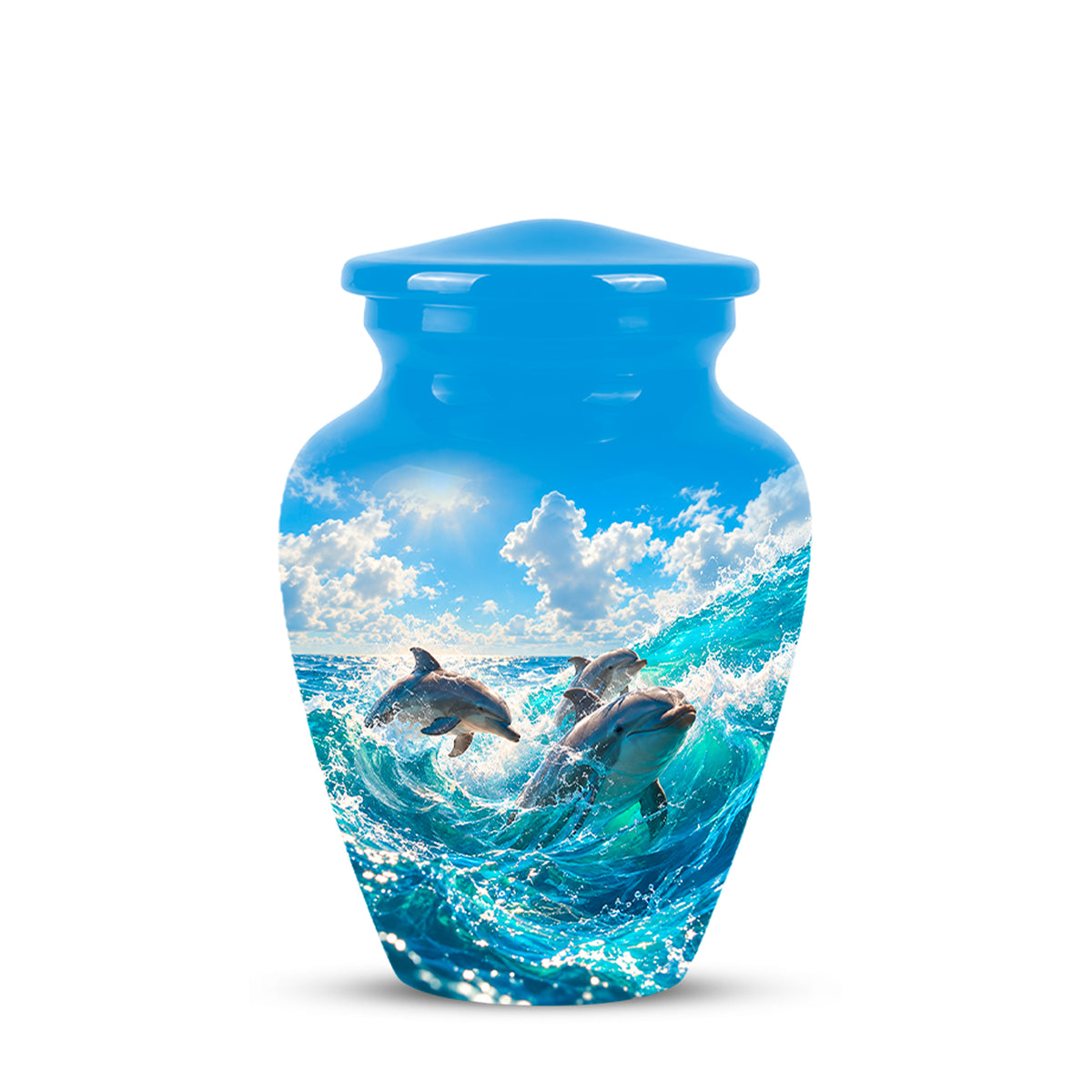 Dolphin Cremation Urns For Ashes - Leaping Dolphin Ocean Urns For Ashes