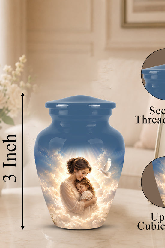 Heavenly Mom With Daughter Urn - Beautifully Customized Urns For Women