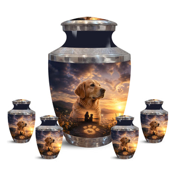 10 inch Large Urn with 4 Keepsake 3 inch