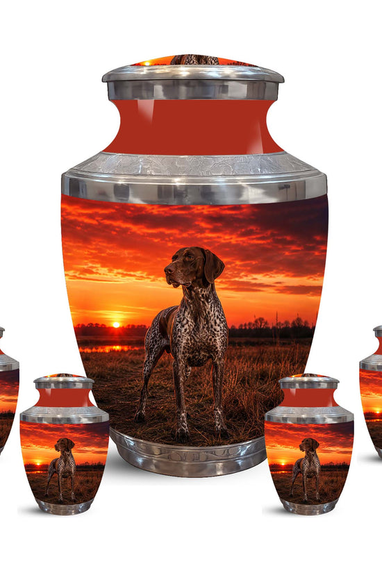Personalized Dog Memorial Urn – Sunset Tribute Pet Cremation Keepsake For Ashes