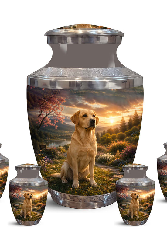 Personalized Golden Retriever Cremation Urn – Pet Ashes Funeral Urn