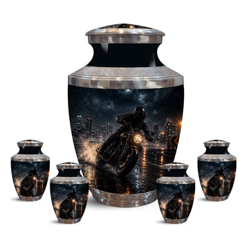 10 inch Large Urn with 4 Keepsake 3 inch