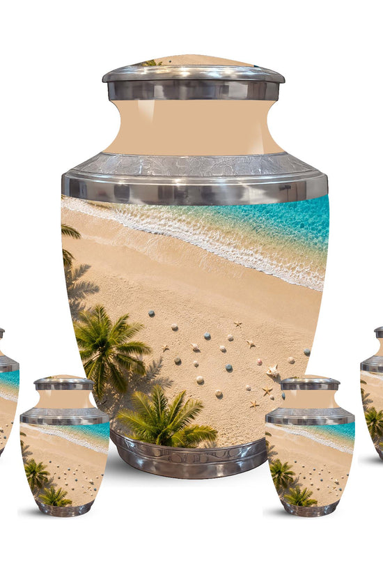 Personalized Beach Cremation Urn – Aluminum Memorial Urns For Ashes