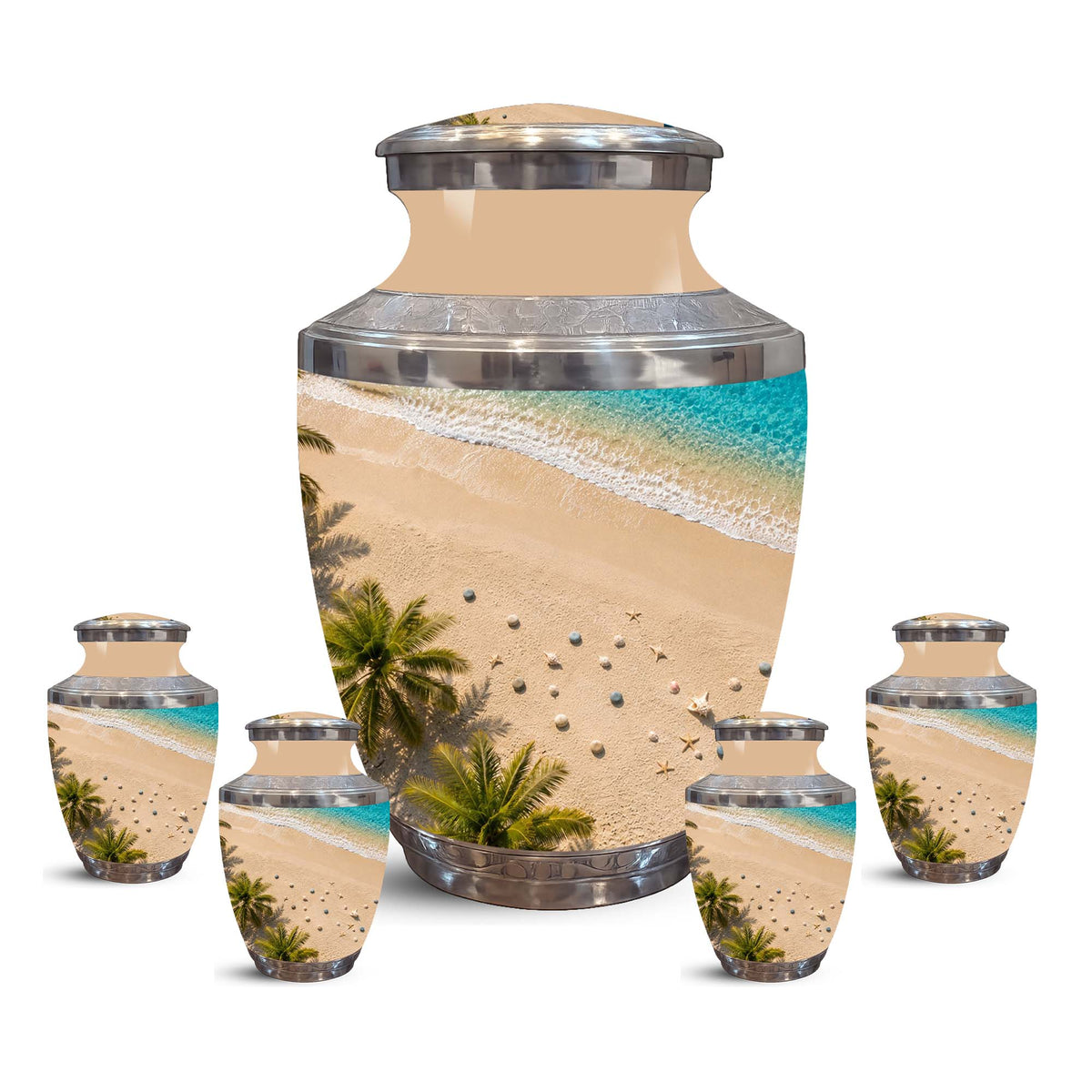 Personalized Beach Cremation Urn – Aluminum Memorial Urns For Ashes