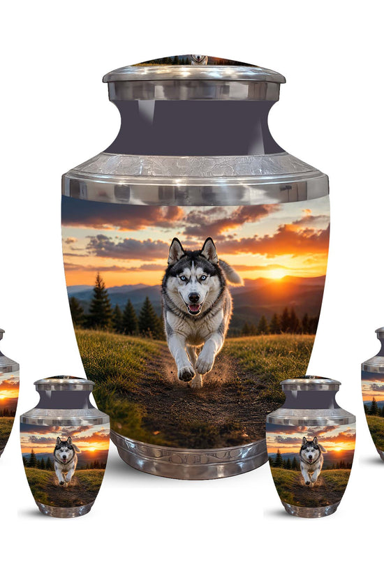Siberian Husky Memorial Urn – Custom Aluminum Pet Cremation Ashes Urns