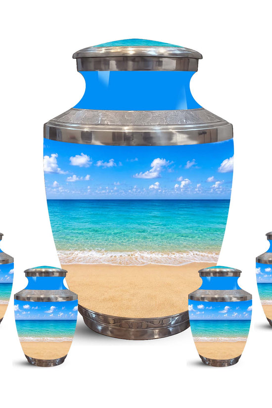 Ocean Breeze Memorial Urn – Personalized Beach Cremation Urn For Ashes