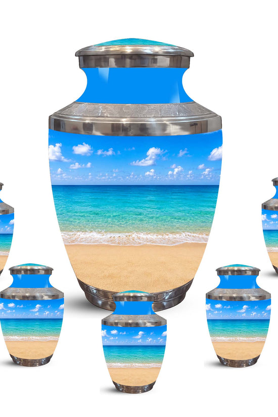 Ocean Breeze Memorial Urn – Personalized Beach Cremation Urn For Ashes