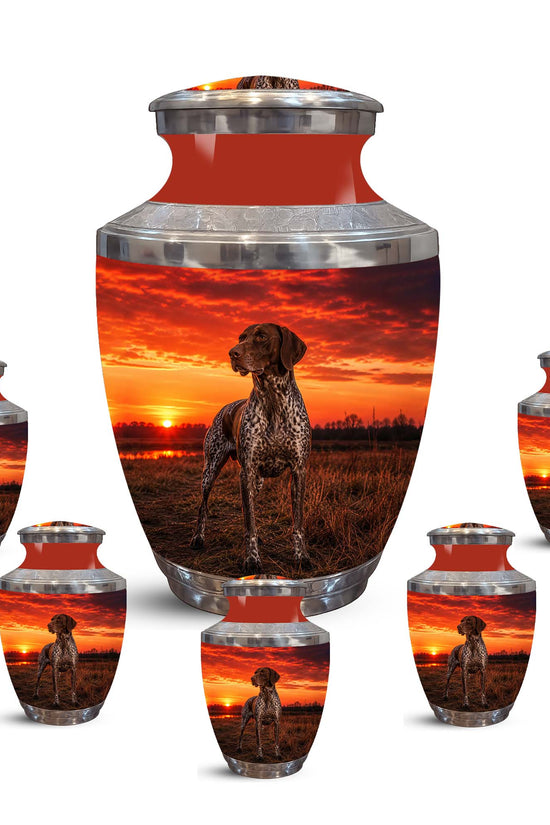 Personalized Dog Memorial Urn – Sunset Tribute Pet Cremation Keepsake For Ashes