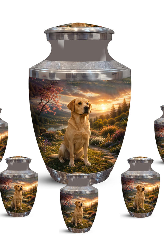 Personalized Golden Retriever Cremation Urn – Pet Ashes Funeral Urn
