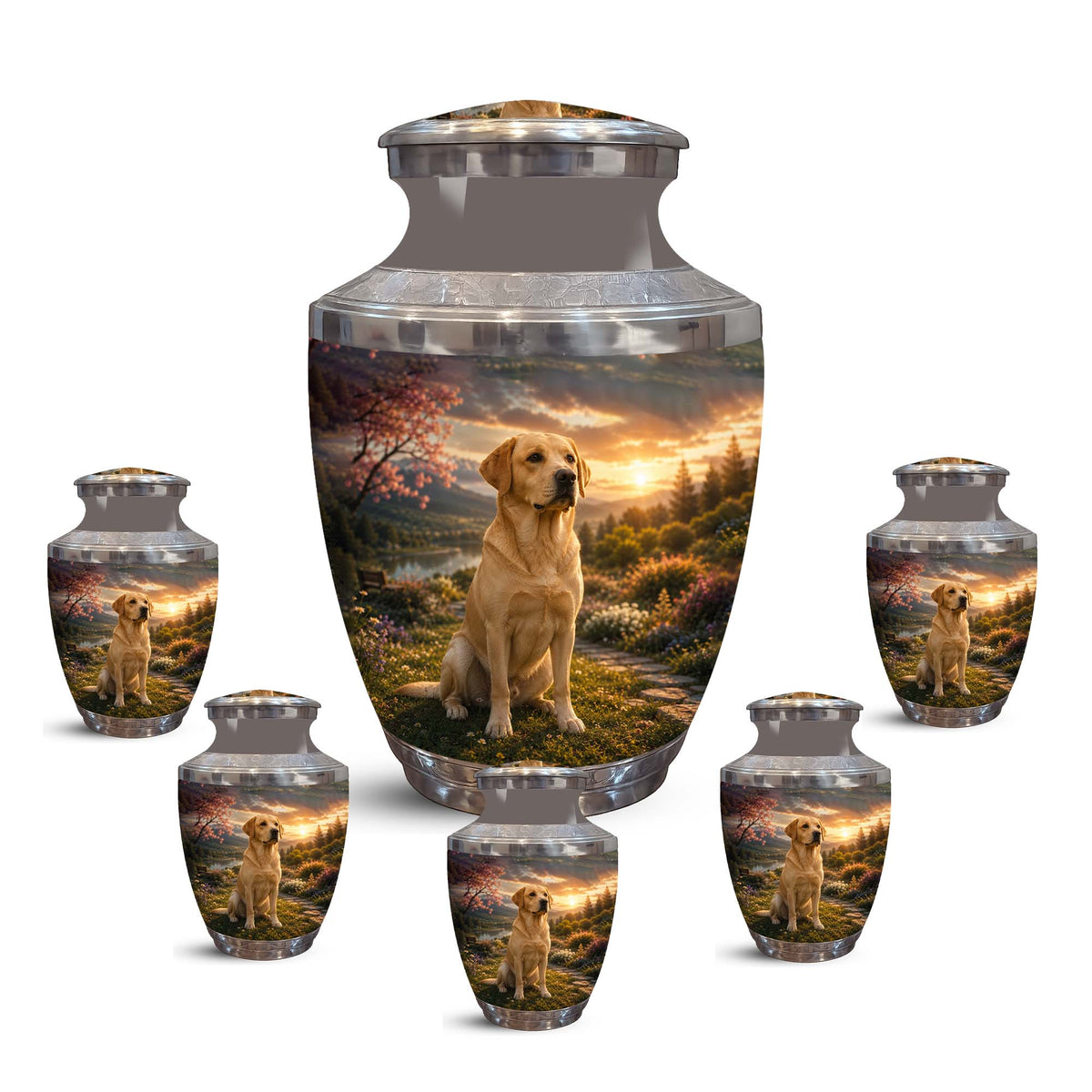 Personalized Golden Retriever Cremation Urn – Pet Ashes Funeral Urn