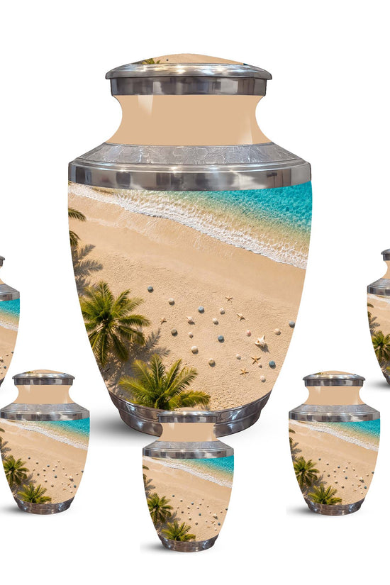 Personalized Beach Cremation Urn – Aluminum Memorial Urns For Ashes