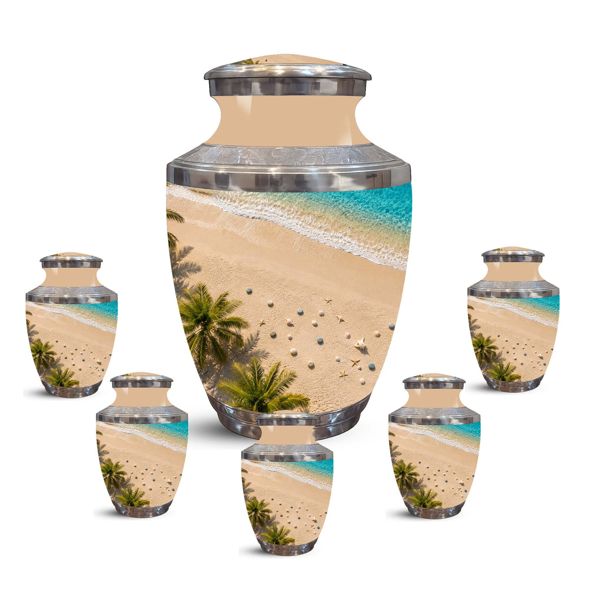 Personalized Beach Cremation Urn – Aluminum Memorial Urns For Ashes