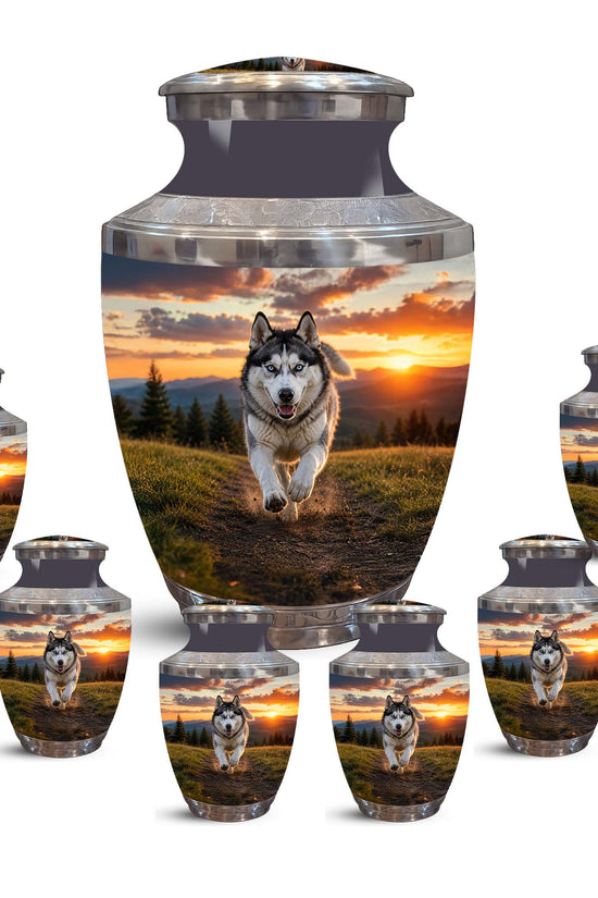 Siberian Husky Memorial Urn – Custom Aluminum Pet Cremation Ashes Urns
