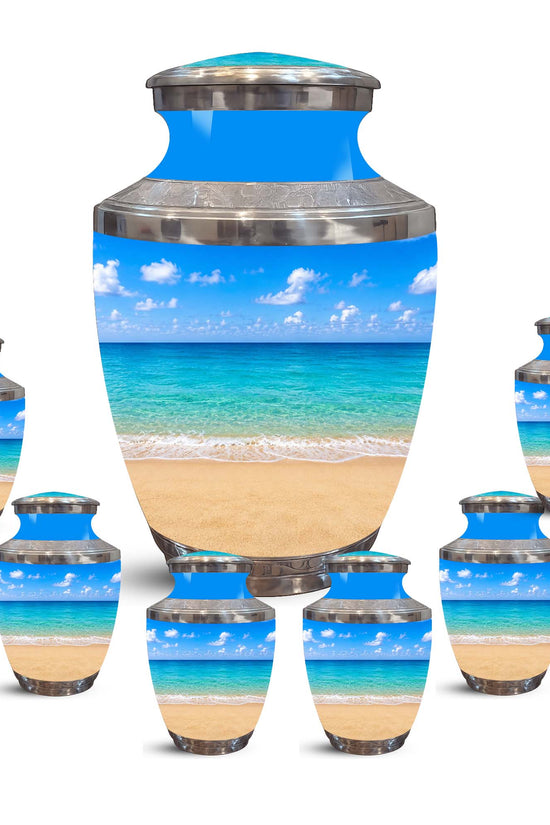 Ocean Breeze Memorial Urn – Personalized Beach Cremation Urn For Ashes