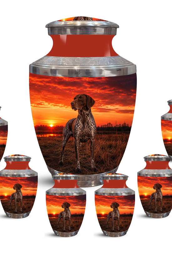 Personalized Dog Memorial Urn – Sunset Tribute Pet Cremation Keepsake For Ashes