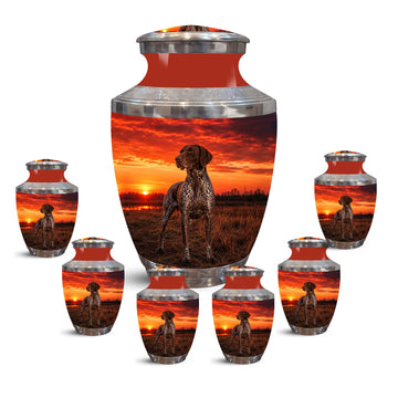 10 inch Large Urn with 6 Keepsake 3 inch