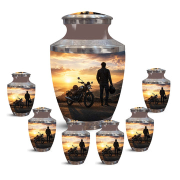 10 inch Large Urn with 6 Keepsake 3 inch