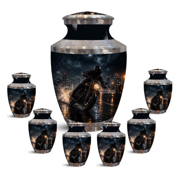 10 inch Large Urn with 6 Keepsake 3 inch
