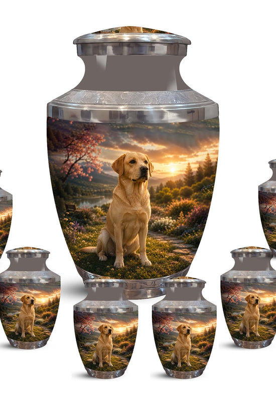 Personalized Golden Retriever Cremation Urn – Pet Ashes Funeral Urn