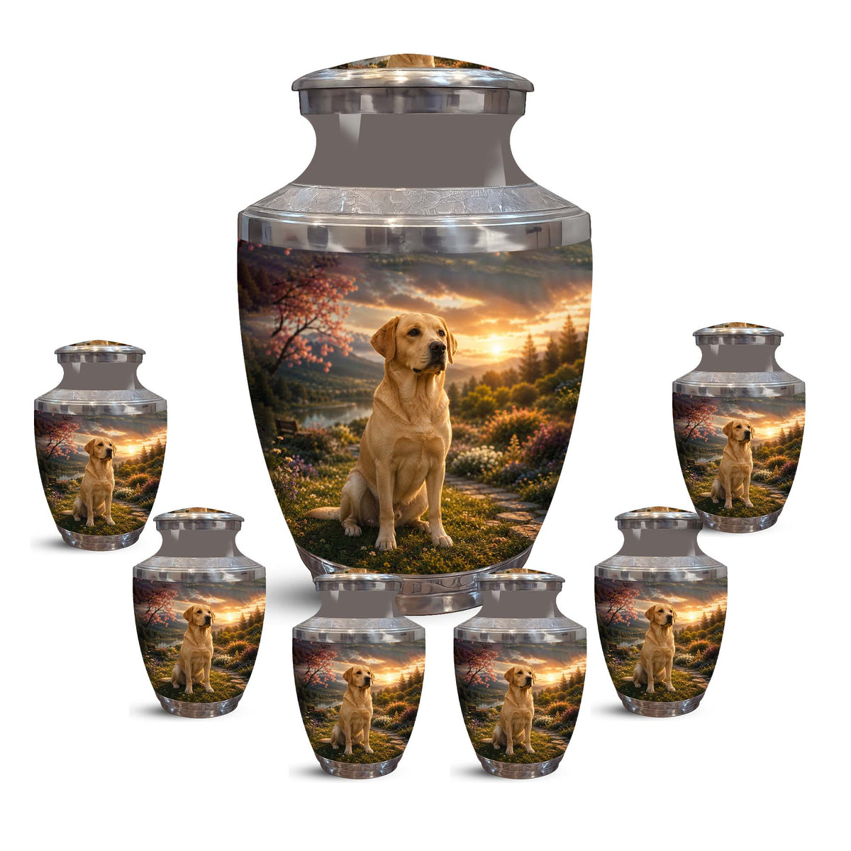 Personalized Golden Retriever Cremation Urn – Pet Ashes Funeral Urn