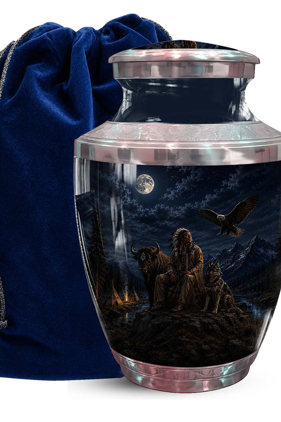 Indigenous Urn For Human Ashes - Native American Cremation Urn