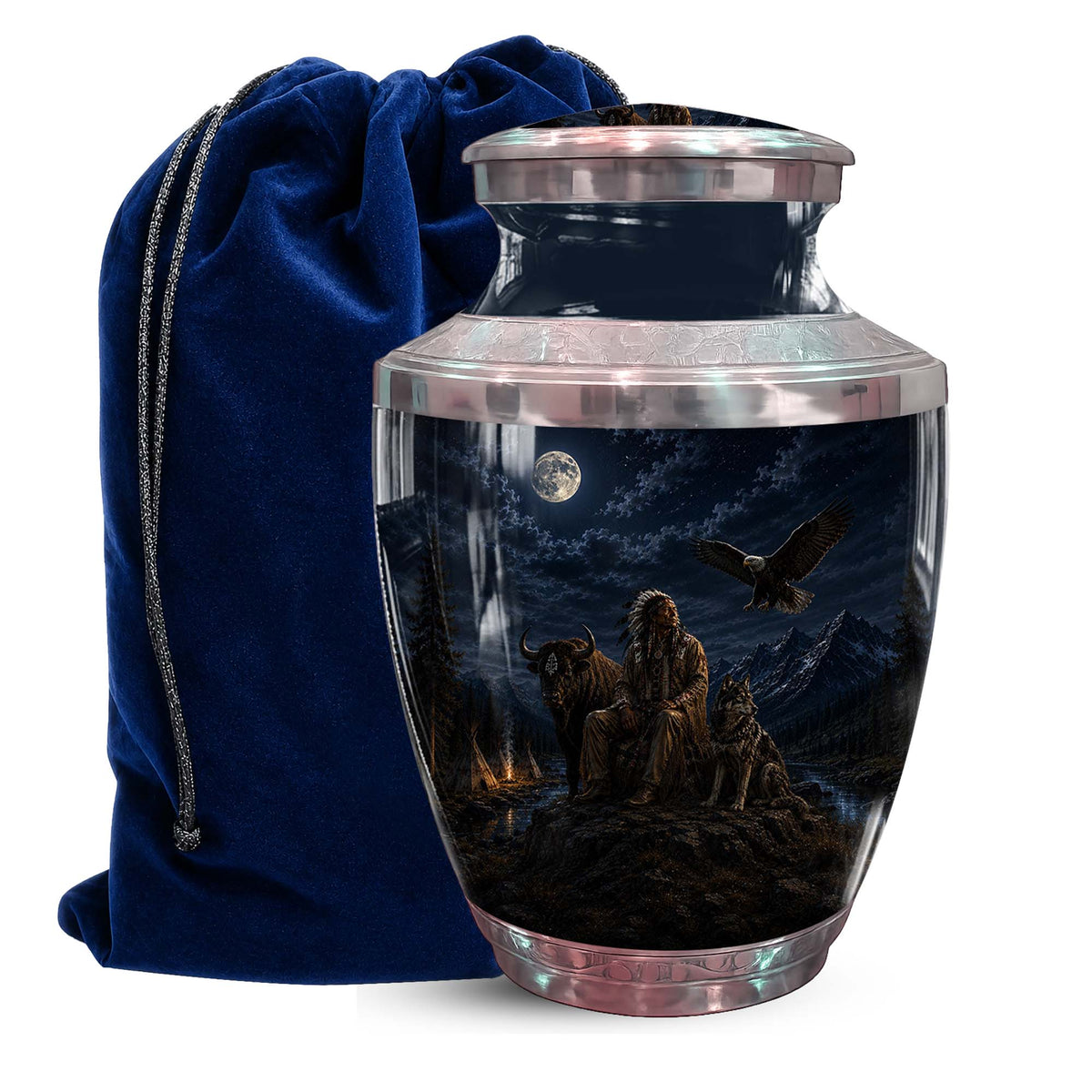 Indigenous Urn For Human Ashes - Native American Cremation Urn