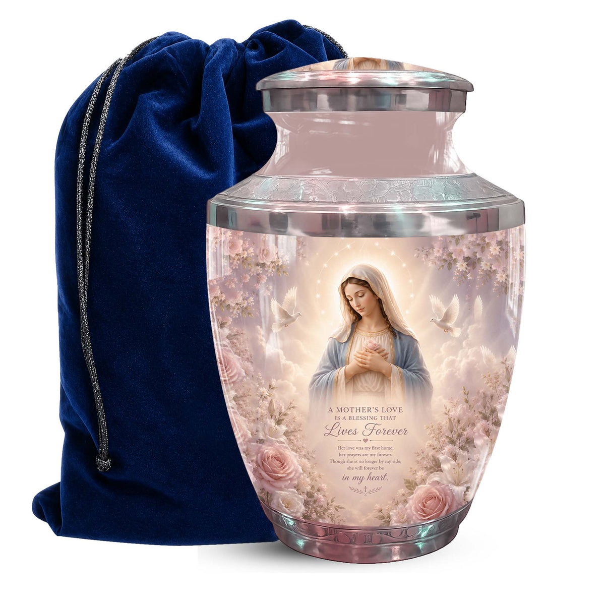 Mother Mary Themed Urn For Mother – Personalized Urns for Females