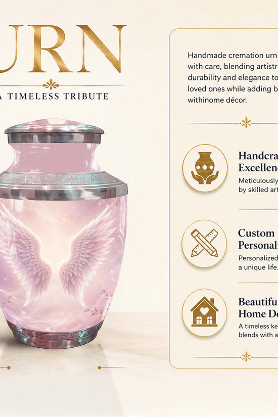 Angel Wings Cremation Urn for Women – Memorial Urn for Adult Women