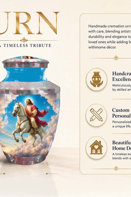 Jesus Urn For Human Ashes – Christian Cremation Urn for Men & Women