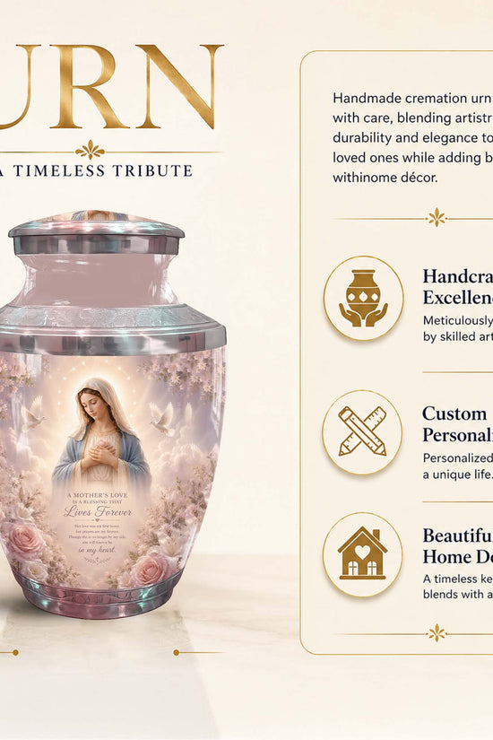 Mother Mary Themed Urn For Mother – Personalized Urns for Females