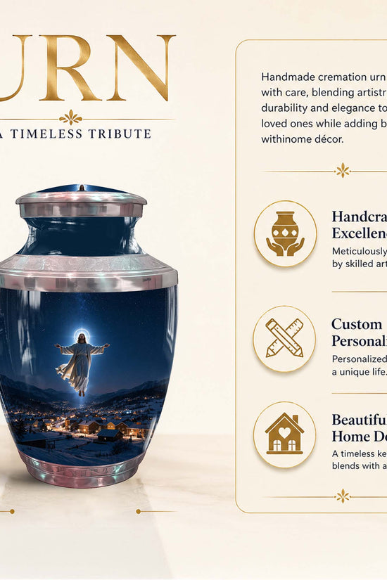Jesus Themed Memorial Urn – Catholic Urns for Men & Women