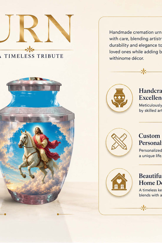 Jesus Urn For Human Ashes – Christian Cremation Urn for Men & Women