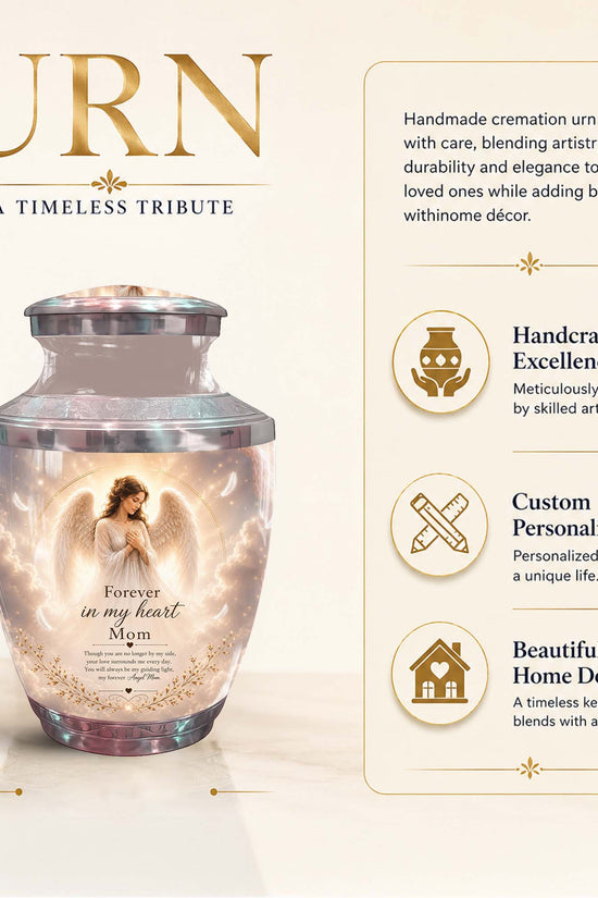 Angel Funeral Urn for Mom - Angel Cremation Urn for Ashes