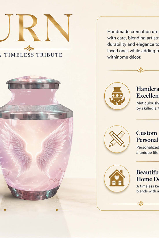 Angel Wings Cremation Urn for Women – Memorial Urn for Adult Women