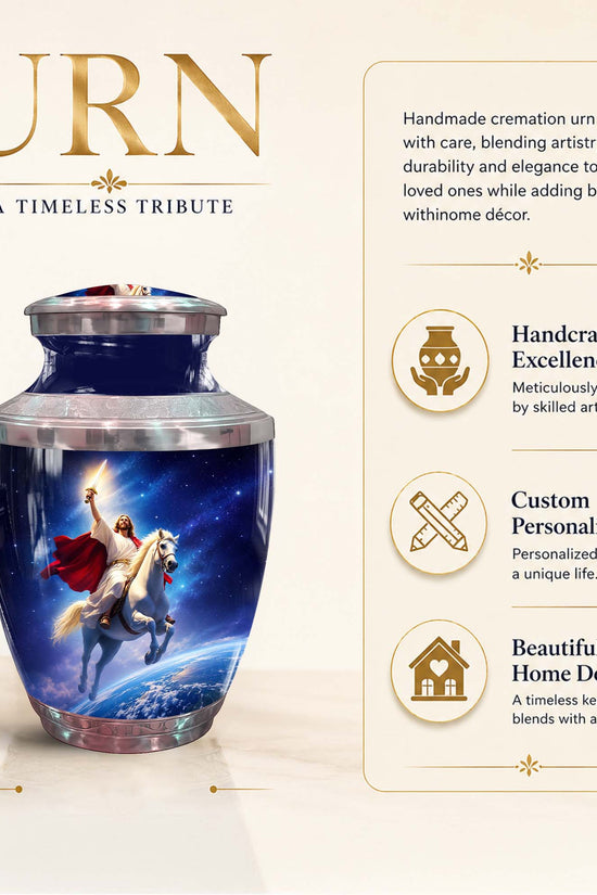 Jesus Cremation Urn For Adults - Catholic Memorial Urn For Ashes
