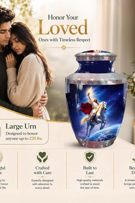 Jesus Cremation Urn For Adults - Catholic Memorial Urn For Ashes