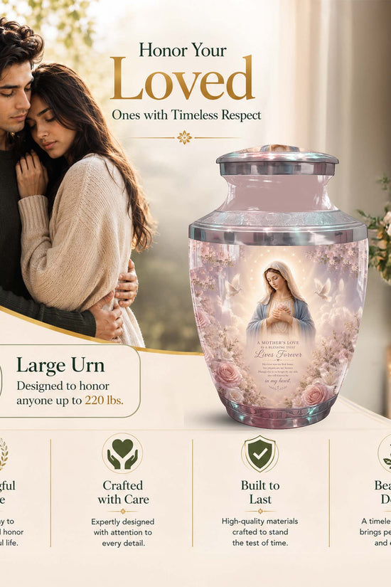 Mother Mary Themed Urn For Mother – Personalized Urns for Females