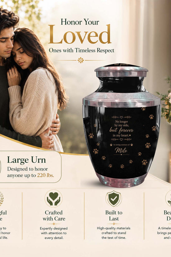Pet Cremation Urn For Ashes - Personalized Paw Print Pet Urn
