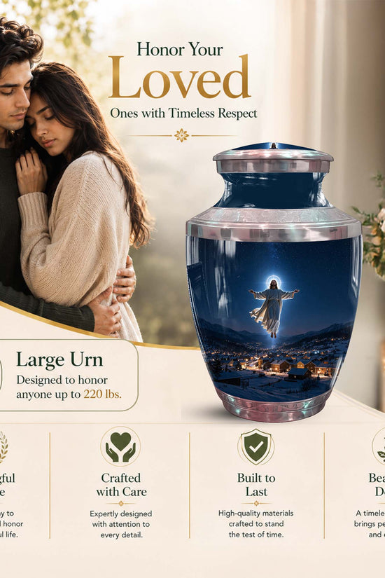 Jesus Themed Memorial Urn – Catholic Urns for Men & Women
