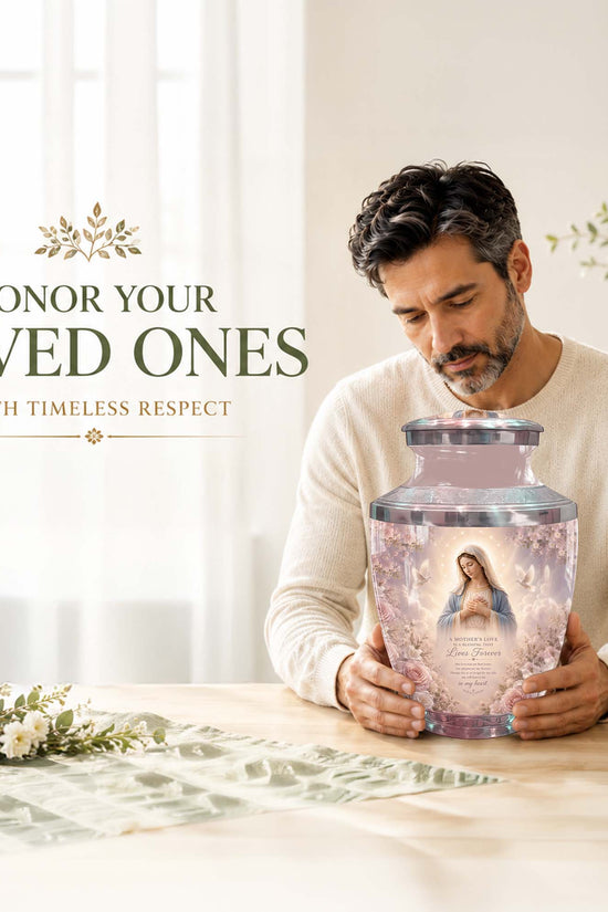 Mother Mary Themed Urn For Mother – Personalized Urns for Females