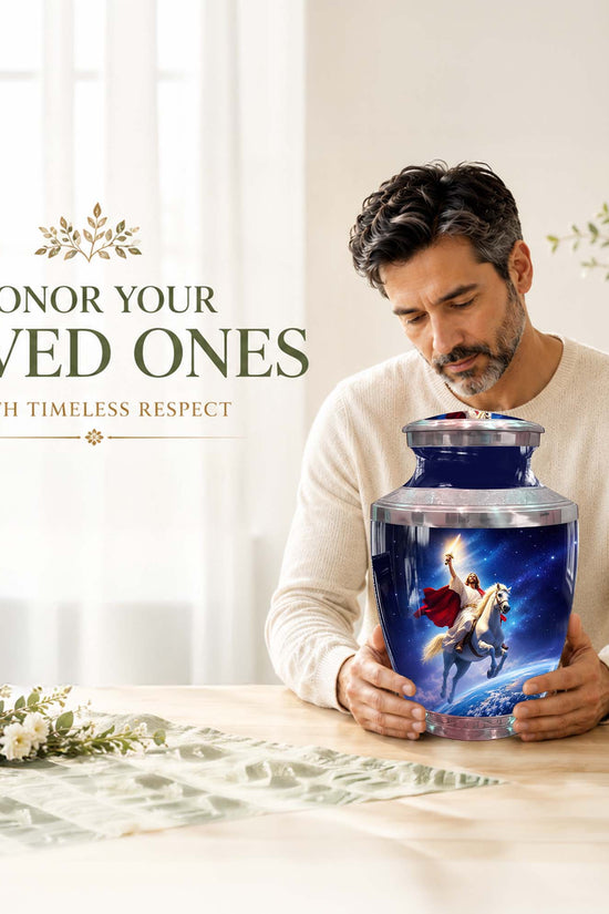 Jesus Cremation Urn For Adults - Catholic Memorial Urn For Ashes