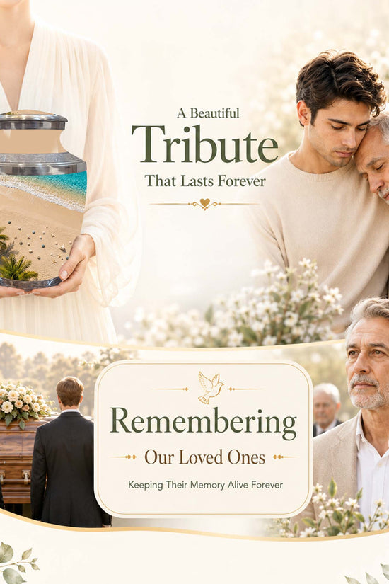 Personalized Beach Cremation Urn – Aluminum Memorial Urns For Ashes