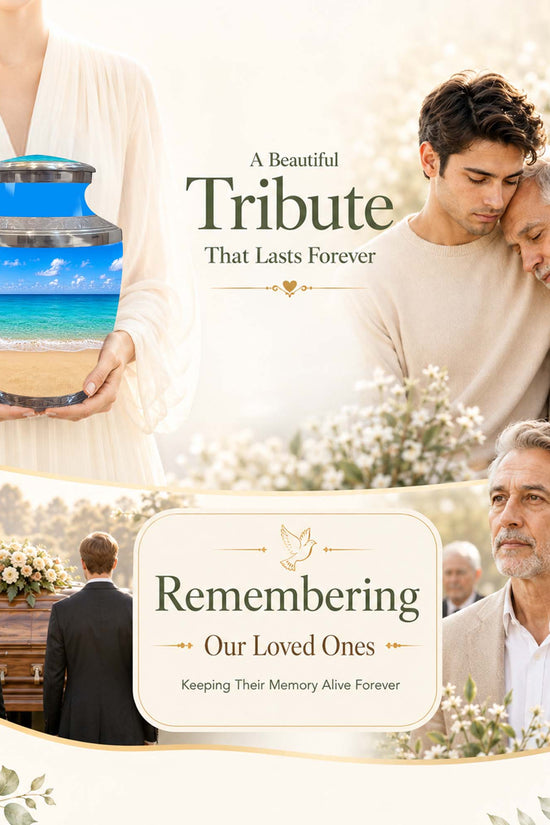 Ocean Breeze Memorial Urn – Personalized Beach Cremation Urn For Ashes