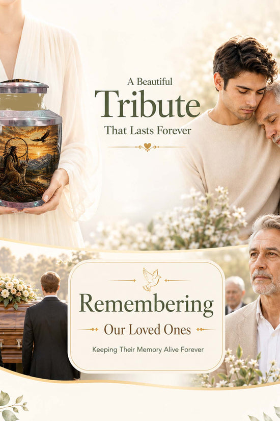 Indigenous Maiden Funeral Urn - Native American Urn For Women