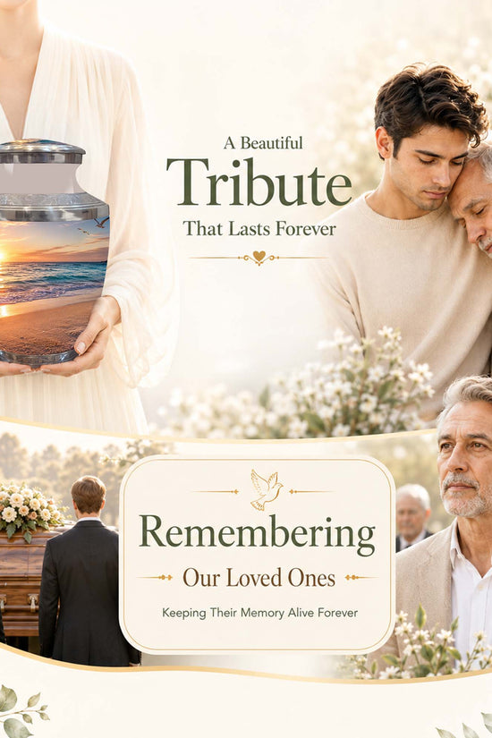 Sunset Beach Ocean Cremation Urn – Handcrafted Memorial Tribute For Ashes