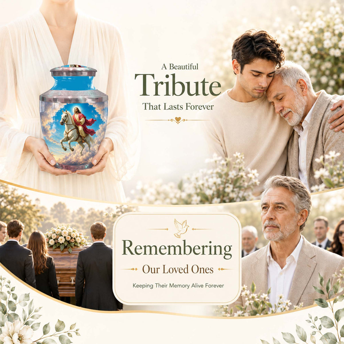 Cat Sunset Memorial Urn For Ashes - Sunset Cremation Urn For Pet